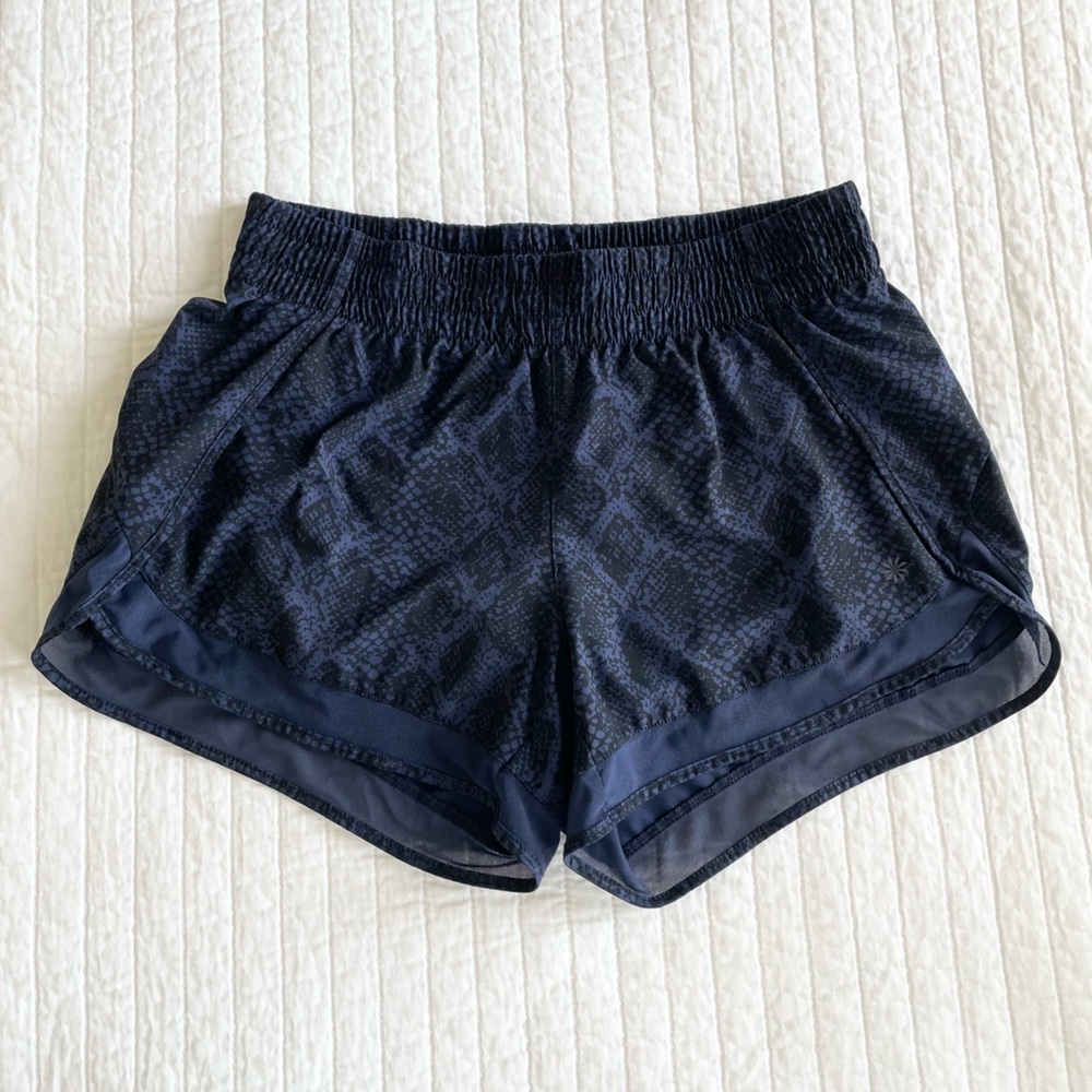 Athleta Mesh Racer Run Shorts 4”